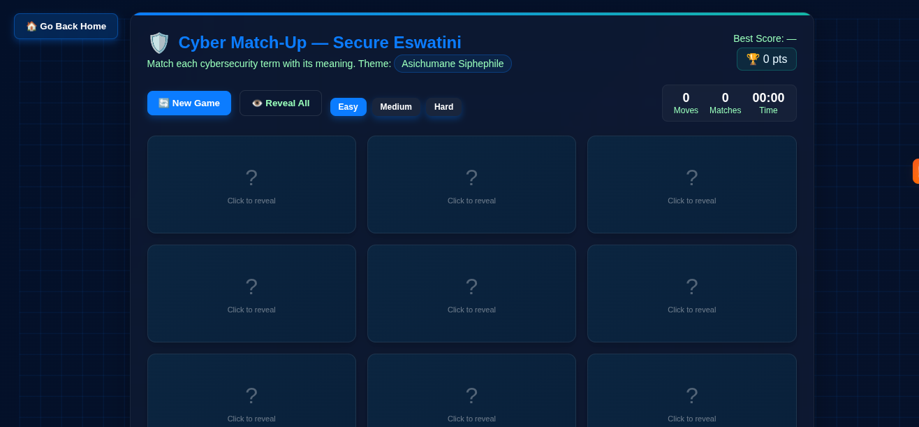 Cyber Match-Up Game Screenshot